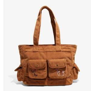 Mushroom Brown Corduroy Shoulder Bag